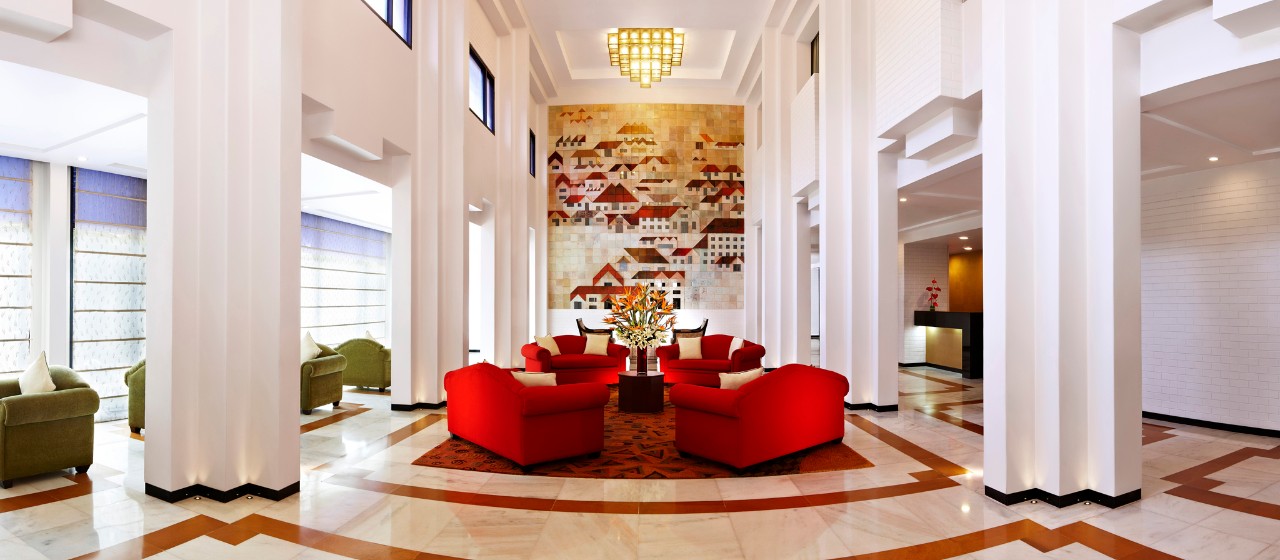 Palatial Lobby at The Gateway Hotel Old Port Road Mangalore